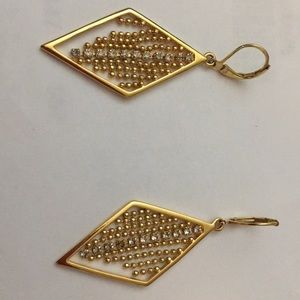 Joan Rivers diamond shaped dangle earrings
